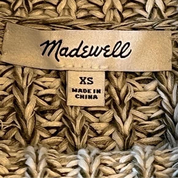 Madewell Vernon Marl Cotton Mock Neck Pullover Sweater, women’s size XS - Picture 3 of 12